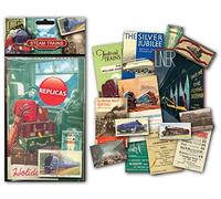 Steam Trains Memorabilia Gift Pack with over 20 pieces of Replica Artwork for Living Room