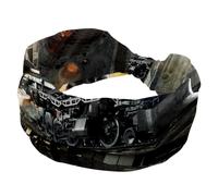 Steam Trains Old Headband for Women, Soft Wide Headbands, Non Slip Workout Hairbands for Yoga Fitness Travel Gym, Hair Accessories