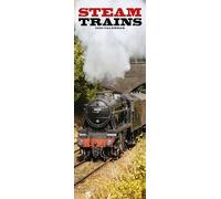 Steam Trains Slim 2025 Slimline Wall Calendar | Train, Locomotive, Transport Calendar