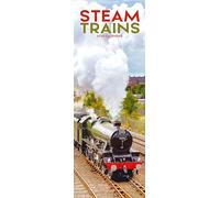 Avonside Publishing Wall Calendar Steam Trains Slimline 2026, 12-month, plastic-free packaging