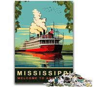 Steamboat Cruises 1000 Pieces Jigsaw Puzzles for Adults And Teens, for 14+ Train Your Brain And Your Hands Christmas Game Gifts 1000pcs (50x75cm)