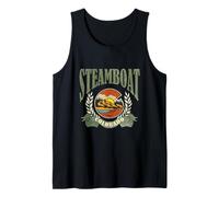Steamboat Springs Colorado Vintage Flag Mountain Emblem Tank Top