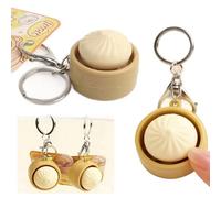 Steamed Bun Keychain Squeeze Toy, Slow Rising Fidget Toy, Soft PU Strawberry Butter Stick Squishy for Anxiety Relief, Squeeze Toy for Kids and Adults for Office and Home