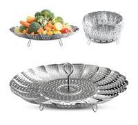 Zocy Steamer basket Stainless Steel Vegetable Steamer Basket for Steaming Cooking (Medium (6" to 9.5"))