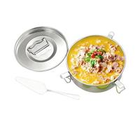 Steamer Insert Pans - Stainless Steel Rustproof Tray With Lid, Non Stick Cooking Cookware For Dumplings Oatmeal Sauces, Kitchen Tool | For Baking Food Camping Home Kitchen Travel Outdoor Meal Prep