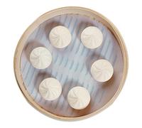 Steamer Paper Sticking - Prevent Dim Sum and Bao Buns from, Non Stick Perforated Mesh, 28cm Diameter + 18g Lightweight Mass, Heat Resistant Silicone Fibre | for Baskets & Air Fryers