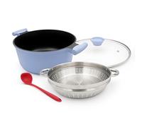 Steamer Pot 28cm for Cooking, 7L Steam Pot with Lid, Nonstick Cooking Pot with Vegetable & Dumpling Steamer Basket, Food Steamer Cookware, Stay-Cool Handles, Induction Compatible, PFOA Free