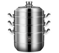 Steamer Pot/Soup pot/304 Stainless Steel, Thickened one-Piece Bottom, Steamed Seafood, Steamed Buns, stewed Chicken Soup, 40cm