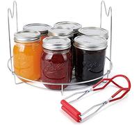 Steamer Rack Trivet with Handles and Stainless Steel Canning Rack Canning Tongs for Hot Preserving Glasses - Anti-Scald Clip Bottle Lifter Kitchen Tools for Home Restaurant Hotel