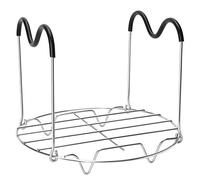 Steamer Rack Trivet with Heat Resistant Silicone Handles Compatible with Instant Pot Accessories 6 Qt 8 Quart, Stainless Steam Rack Pressure Cooker Trivet - Long Handles for Easy Chicken & Pot Removal