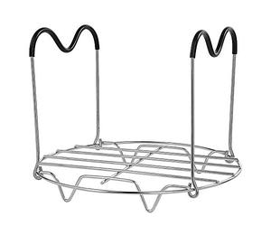 Steamer Rack Trivet with Silicone Handles Heat Resistant Compatible for Kitchen Cooking