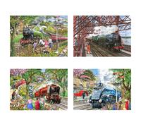 Steaming Along - 4 x 500 Piece Jigsaw Puzzle The House Of Puzzles Multi 500 Piece