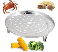 Steaming Rack Household Stainless Steel Cooking Ware Thickened Steaming Rack Stand (7.8 inch)
