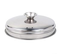 Steaming Tray with Cover Made of 304 Stainless Steel for Use in Multi Purpose Cooking Without Leaching or Discoloration (16cm pot cover)
