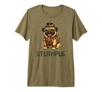 Steampug Retro Vintage Dog Cute Steampunk Pug Premium T-Shirt