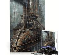 Steampunk Airship 1000 Piece Jigsaw Puzzles for Adults Mental Logic Toy Tension Relief Firm Cut Perfect Present 38x26cm