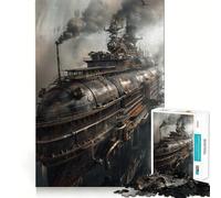 Steampunk Airship 1000 Piece Jigsaw Puzzles for Teenagers Smart Game Bonding Time Image Assembly Fine Art Piece 38x26cm