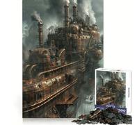 Steampunk Airship 1000 Pieces Jigsaws Adults Puzzles Gifts Reason Skill Toy Stress Release Exact Cut Santa Wish List 38x26cm