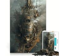 Steampunk Airship Jigsaw Puzzles for Teenagers 1000 Pieces Mind Puzzle Peaceful Fun Art Assembly Lovely Gift 50x75cm