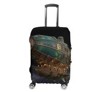 Steampunk Airship Stardust Spacees Luggage Cover Travel Suitcase Protector Anti-Scratch Suitcase Cover XL