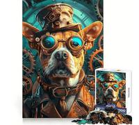 Steampunk Animal Dog 1000 Piece Jigsaw Puzzles for Adults Memory Boost Family Joy Pattern Assembly Santa Wish Pick 38x52cm