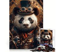 Steampunk Animal Panda 1000 Piece Jigsaw Puzzles for Teenagers Smart Game Bonding Time Image Assembly Fine Art Piece 50x75cm