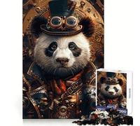 Steampunk Animal Panda Jigsaw Puzzles for Adults1000 Piece Sharp Logic Toy Together Fun Tight Cut Memorable Gift 38x26cm