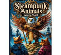 Steampunk Animals Coloring Book For Adults And Teens: Mechanical Warrior Beasts for Creative Relaxation.