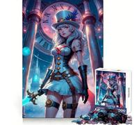 Steampunk Anime Girl 1000 Piece Jigsaw Puzzles for Adults Sharp Logic Toy Home Leisure Tight Cut Heartfelt Gift 38x52cm