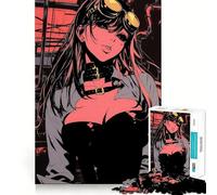 Steampunk Anime Girl 1000 Piece Jigsaw Puzzles for Adults Teenagers Memory Gain Relaxed Mind Design Assembly 38x52cm