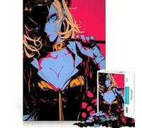 Steampunk Anime Girl Jigsaw Puzzles 1000 Pieces for Teenagers Smart Toy Home Pastime Accurate Cut Thoughtful Gift 38x52cm