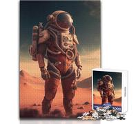 Steampunk Astronaut Mars Jigsaw for Adults1000 Pieces Interactive Learning Fun Activity Heartwarming Memorable Present Size 38x52cm
