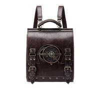 Steampunk Backpack for Women - Vintage Steampunk Backpack | Retro Medieval Gothic Backpack Bags | PU Leather Messenger Crossbody Bag Travel Purse | Middle Ages Crossbody Handbags for Daily Uses