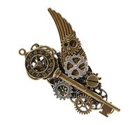 Steampunk Badge Pin - Vintage Victorian Gothic Brooch, Retro Gear Pin | Antique Style Steampunk Lapel Brooch, Robust Retro Mechanical Badge Fashion Pin for Cosplay, Steampunk Jewellery, Siehe