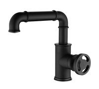 Steampunk Bathroom Sink Faucet Retro Black Brass Single Handle Basin Mixer Tap Industrial SLE Washbasin Fixture for Hotel ineering Decor
