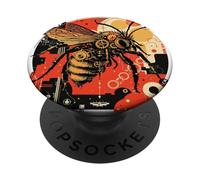 Steampunk Bee - Urban Design with Gears PopSockets Adhesive PopGrip
