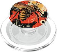 Steampunk Bee - Urban Design with Gears PopSockets PopGrip for MagSafe
