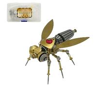 Steampunk Brass Wasp Mechanical Insect 3D Metal Puzzle 80PCS DIY Assembly Model Kit Brain Teaser Home Decor Art Project
