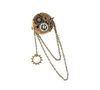 Steampunk Brooch with Tassels Chain Clock Gear Hair Clip Versatile for Dress