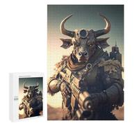 Steampunk Bull Soldier Armor Puzzle for Adults, 1000 PCS, Illustrated Jigsaw Edition, A Detailed Puzzle Experience for Adult Hobbyists