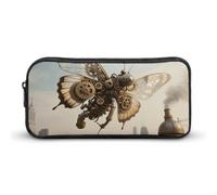 Steampunk Butterfly Pencil Case - Large Aesthetic Makeup Bag Multi-Purpose Pencil Pouch Cute Cosmetic Bag with Zipper Closure for Office, Home, Study & Travel
