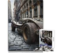 Steampunk Car in City Jigsaw Puzzle 1000 Cognitive Development Fun Game Special Thoughtful Celebration Present Size 38x52cm