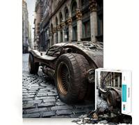 Steampunk Car in City Jigsaw Puzzles for Adults1000 Piece Sharp Logic Toy Together Fun Tight Cut Memorable Gift 38x26cm