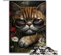 Steampunk Cat 1000 Piece Jigsaw Puzzle for Adults And Teenagers, for Age 14 Years And over Stress Relief Christmas Game Presents for Women (26x38cm)