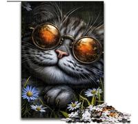 Steampunk Cat 1000 Piece Jigsaw Puzzles for Teenagers, Family Game Stress Reliever Difficult Challenge Gifts for Friends And Family (50x75cm)