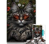 Steampunk Cat 1000 Pieces Jigsaw Puzzle For Adults Teens,Decompressing Intellectual Educational Toy Perfect Decoration 50x75cm