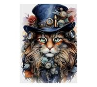 Steampunk Cat 1000 Pieces Mini Jigsaw Puzzle for Adults
