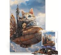 Steampunk Cat Adventures 1000 Piece Jigsaw Puzzles for Teenagers Jigsaw Mental Logic Toy Leisure Time Fine Edge 50x75cm