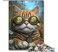 Steampunk Cat Jigsaw Puzzles for Adults 1000 Jigsaws, Challenging Game Toys Every Piece Is Unique - Challenging Family Fun Game (26x38cm)