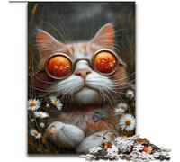 Steampunk Cat Jigsaw Puzzles for Teenagers 1000 Piece, Stress Reliever Difficult Challenge for Home Decoration for 14+ (50x75cm)